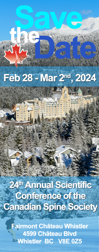 CSS 2024 Whistler BC Canadian Spine Society   Savethedate2024 401x1024 